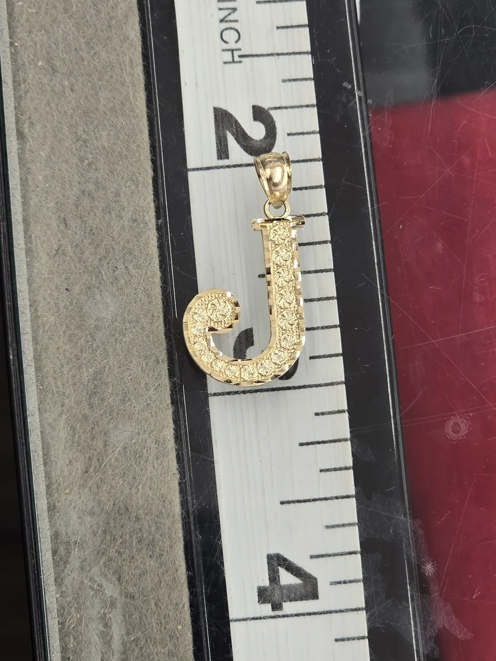 14k Real Gold Letter J Pendant Necklace Charm